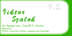 viktor szalok business card